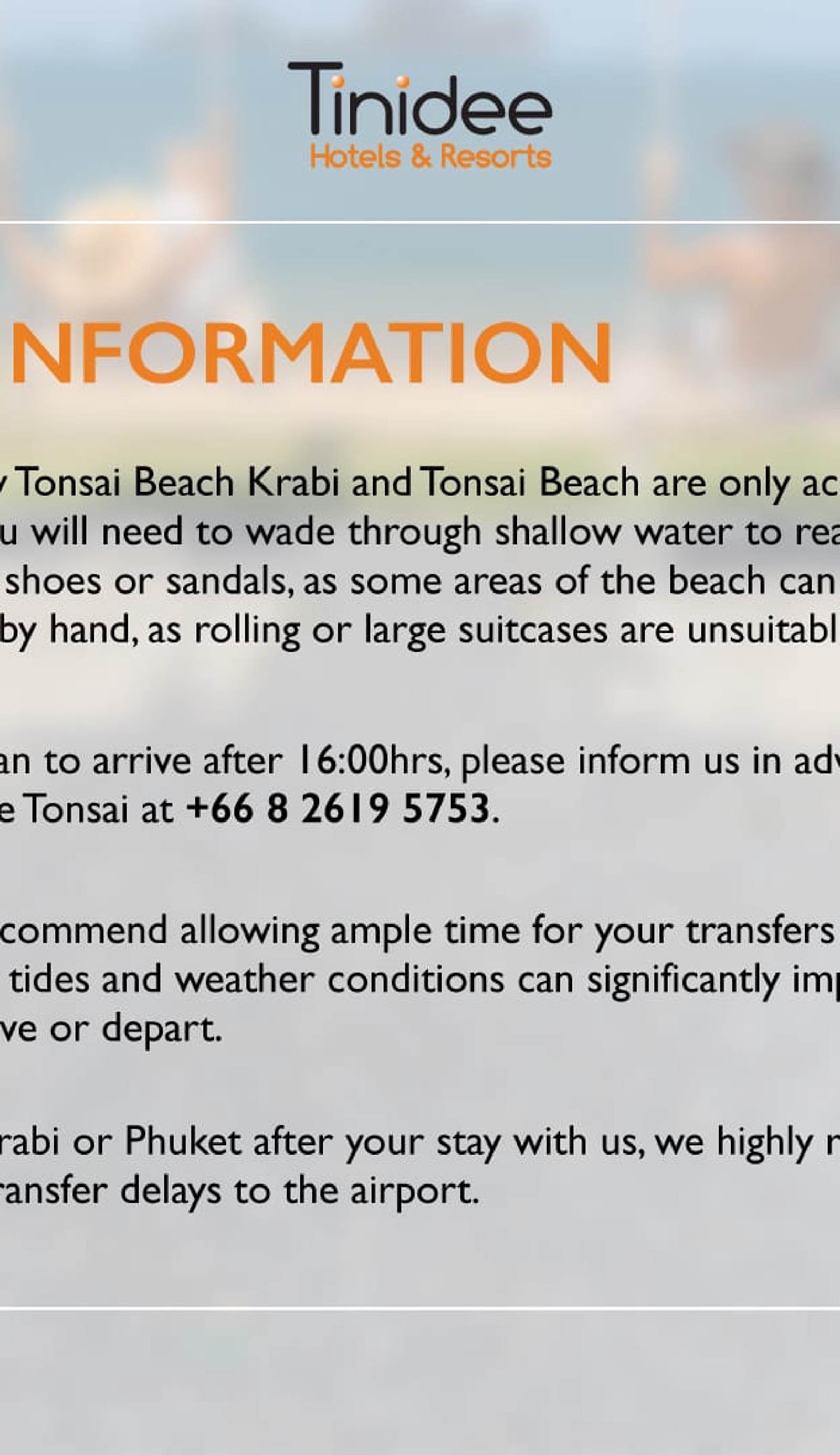 Tinidee Hideaway Tonsai Beach Krabi