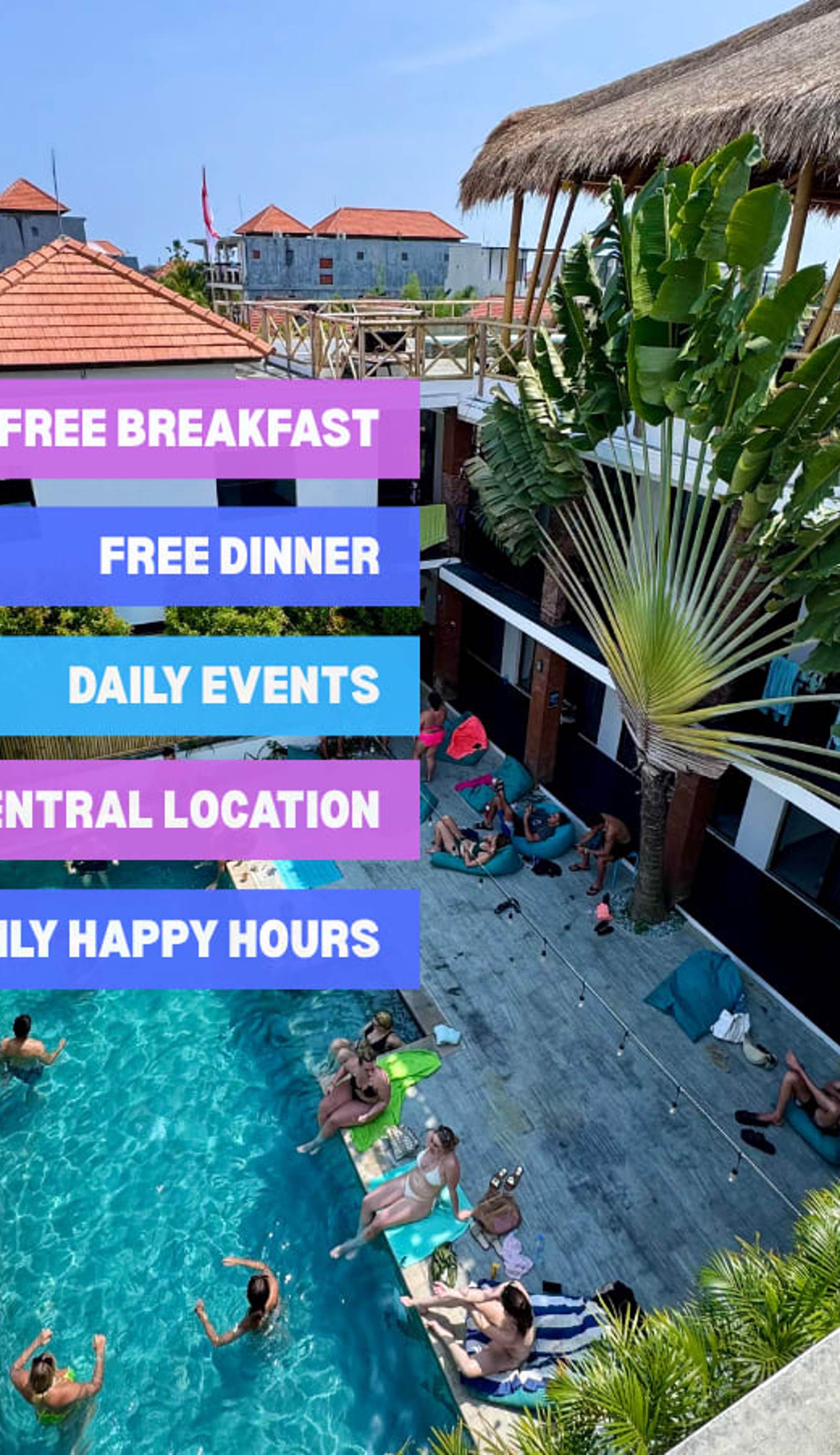 Canggu Central Hostel and Rooftop Bar