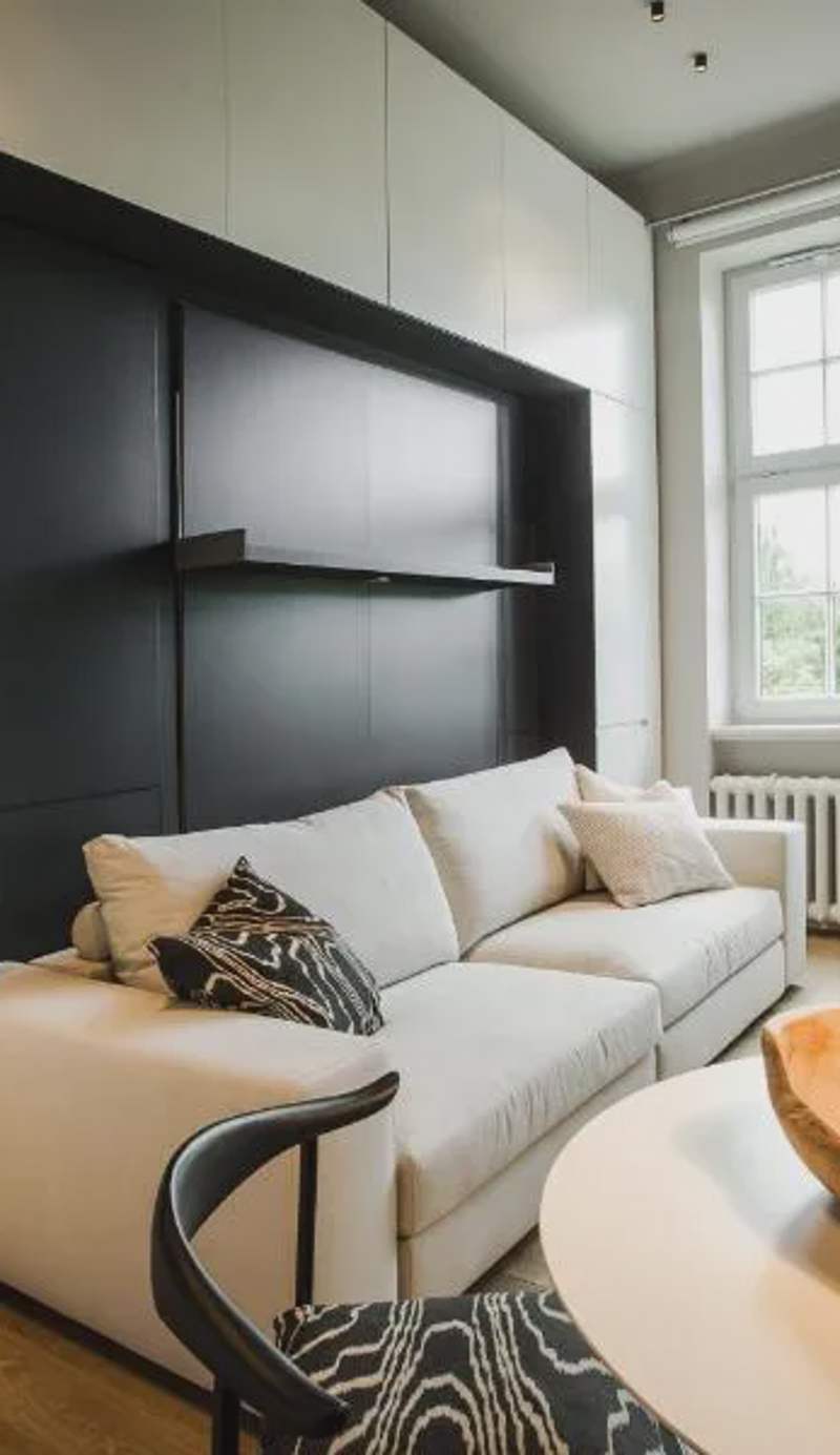 Luxury studio with a park view