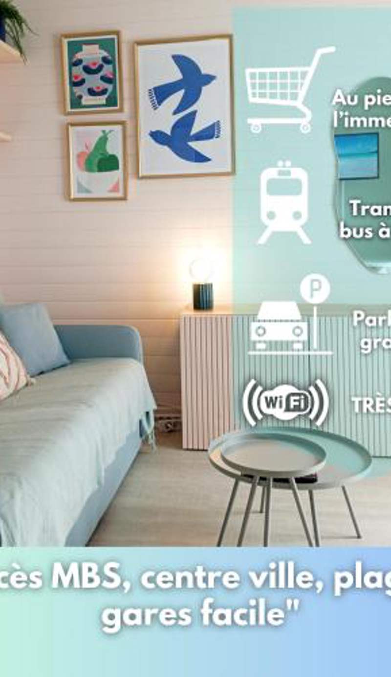 Studio 50m tram parking gratuit 13min gare