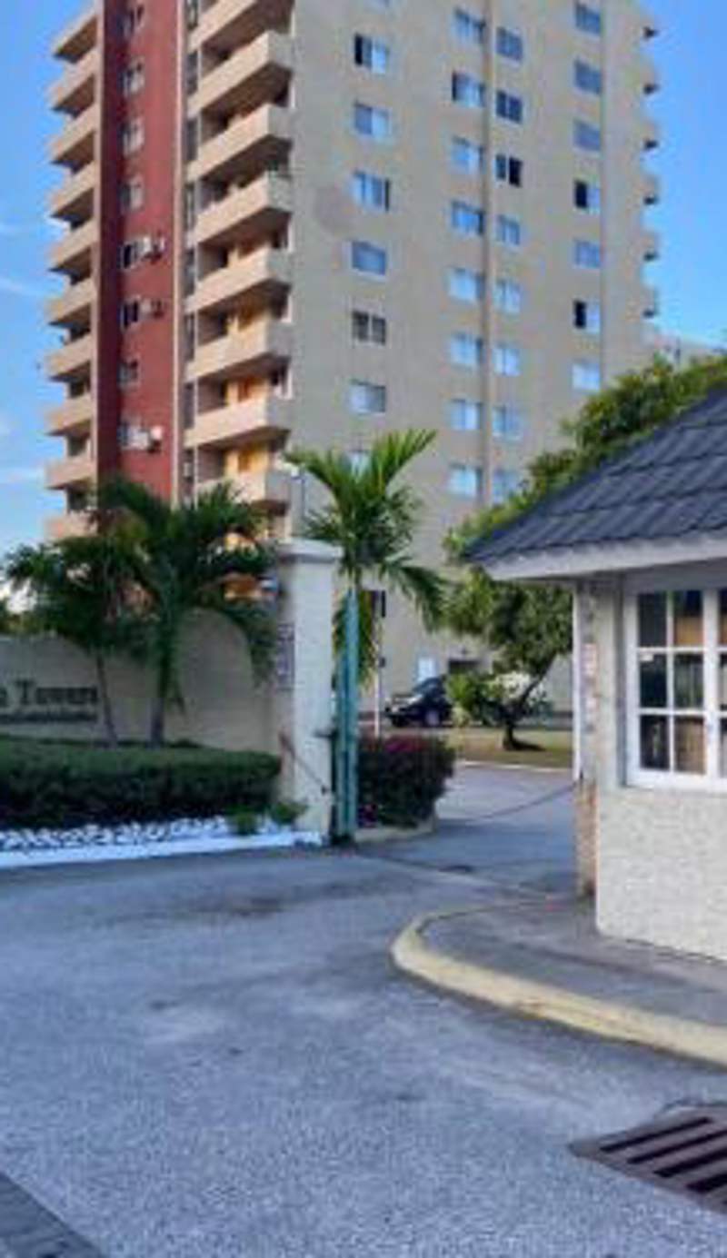 Beach-side condos at Turtle Beach Towers