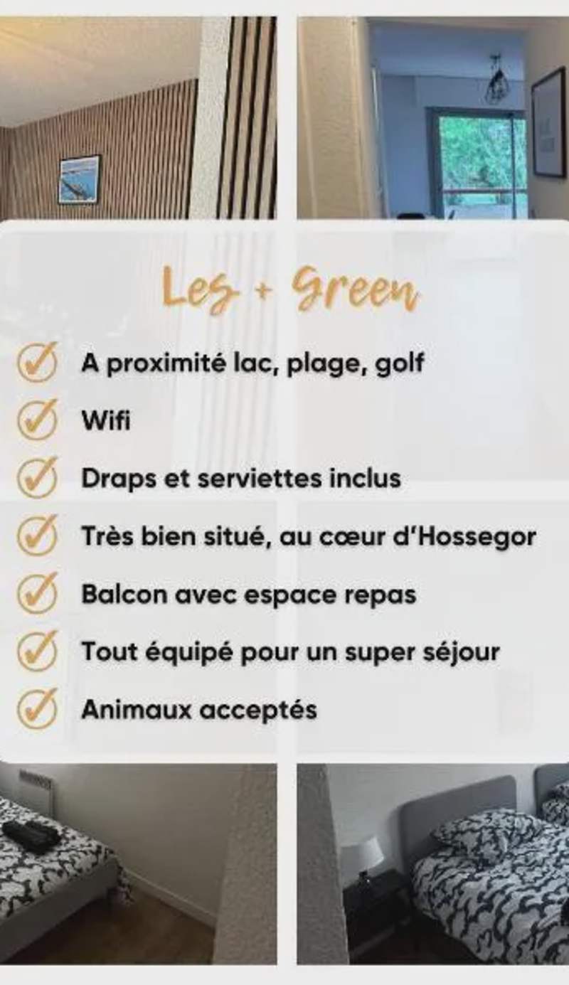 Le Green des Halles Hossegor *T3*Parking*Clim