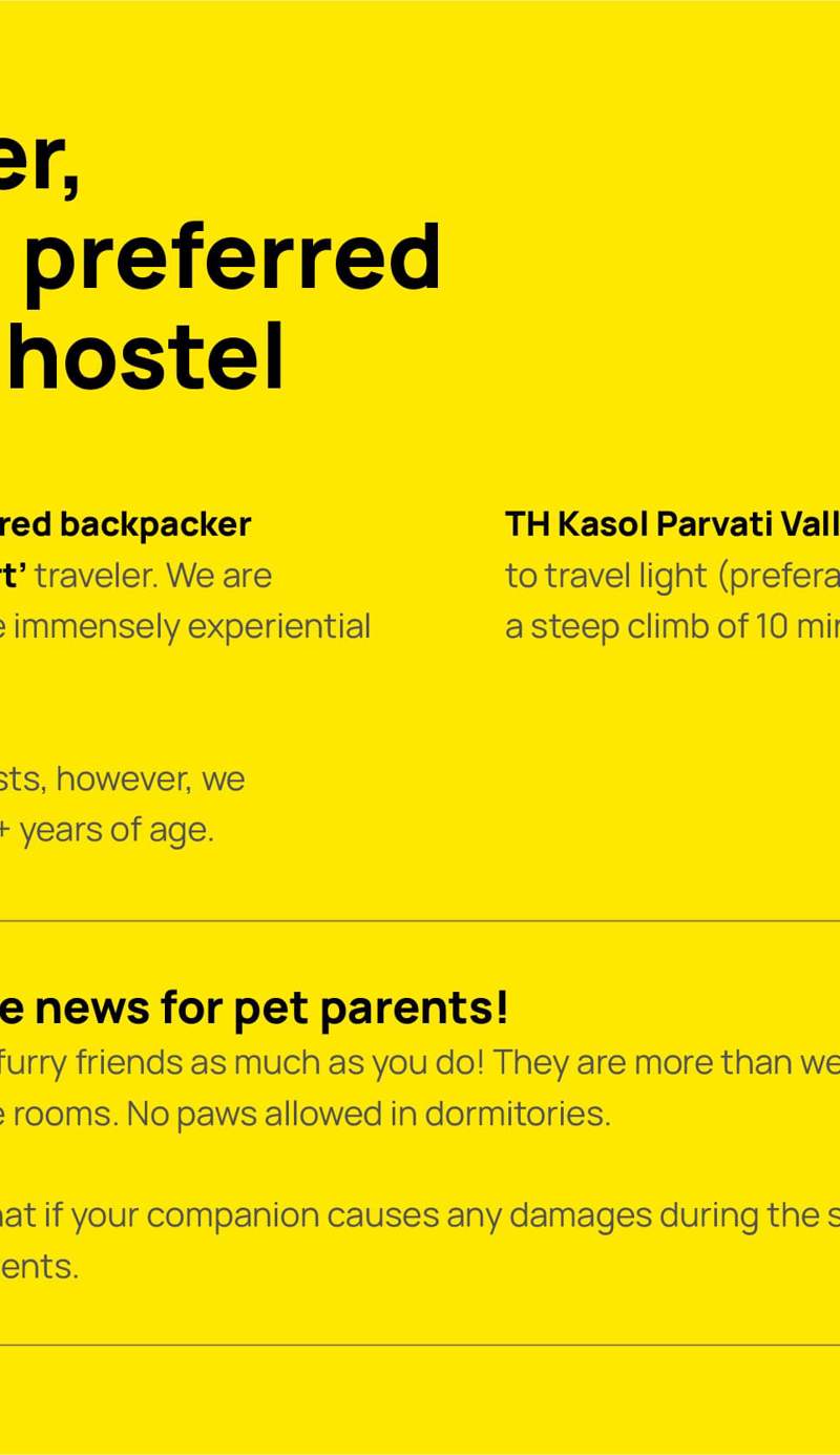 The Hosteller Kasol, Parvati Valley