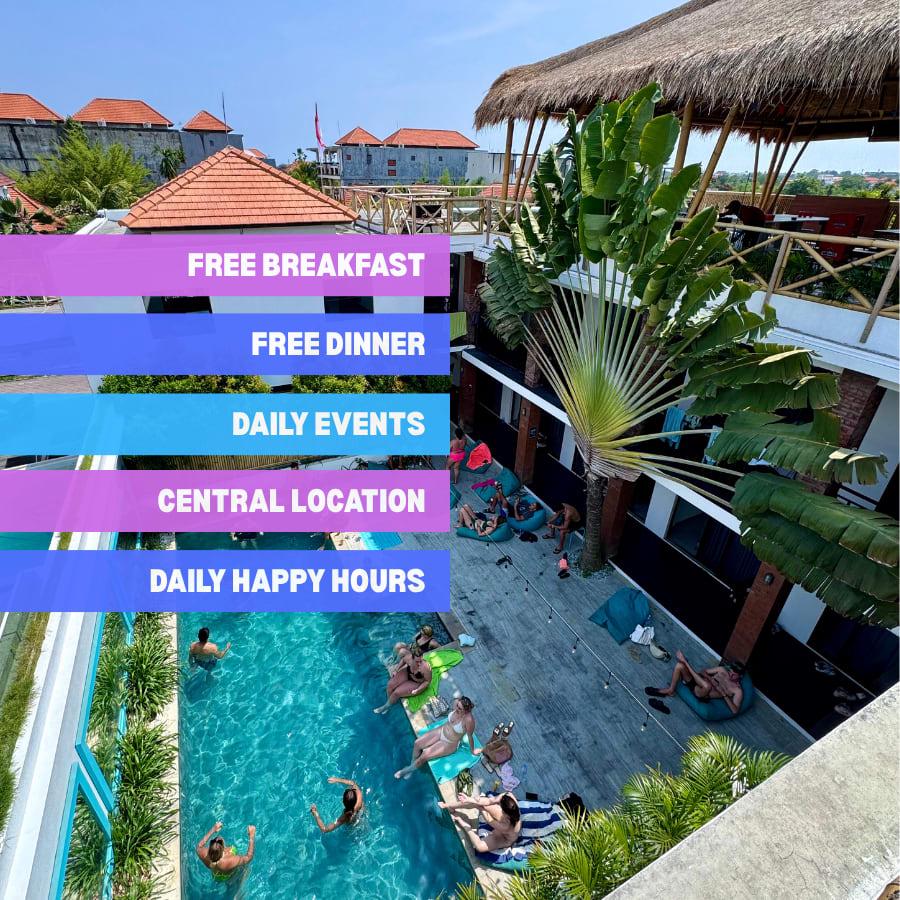 Canggu Central Hostel and Rooftop Bar photo 1
