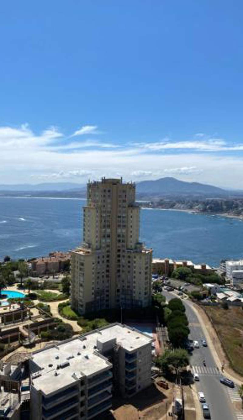 Gran Vista al Mar Moderno Depto Costa Montemar