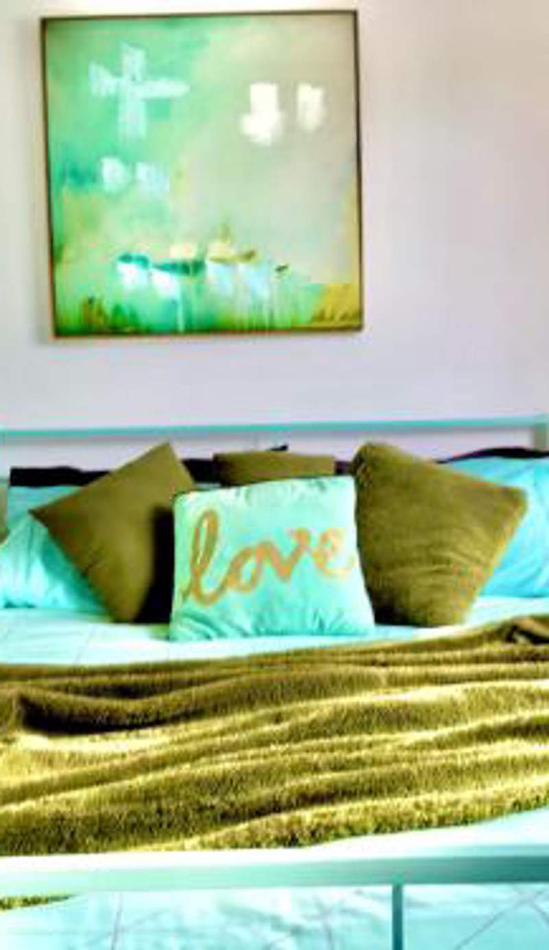 A Little Bit Beachy Modern Guest Room and Private Toilet