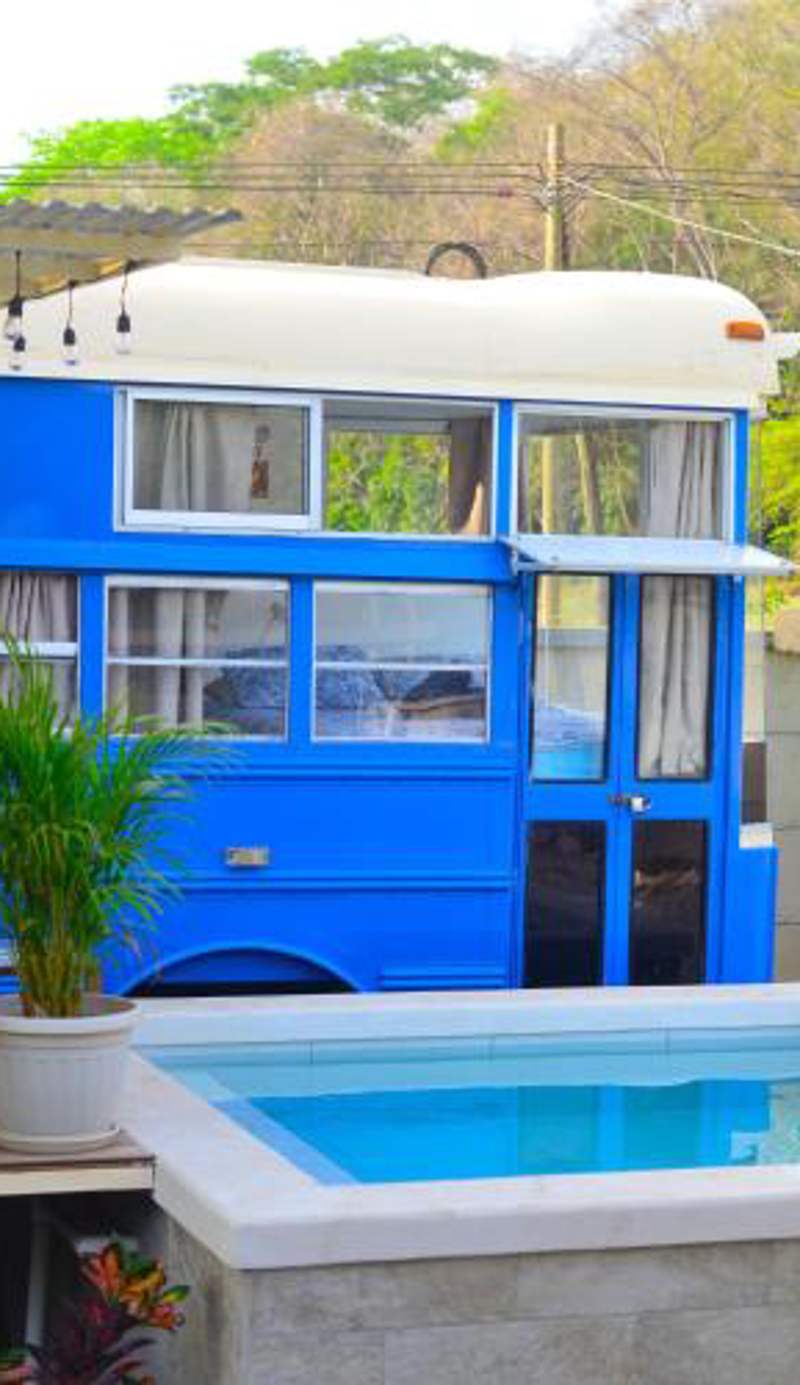 Bus hotel Playa Barrigona, entre Sàmara y Nosara